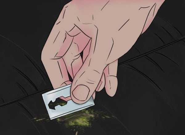 Удаление краски лезвием Удаление краски с помощью лезвия