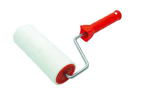Велюровый валик с красной ручкой Велюровый валик