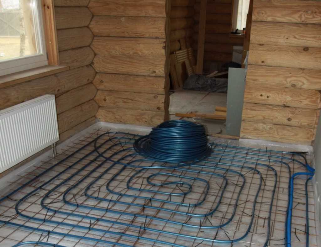 Водяной теплый пол в бане - отличное решение Водяной теплый пол в бане