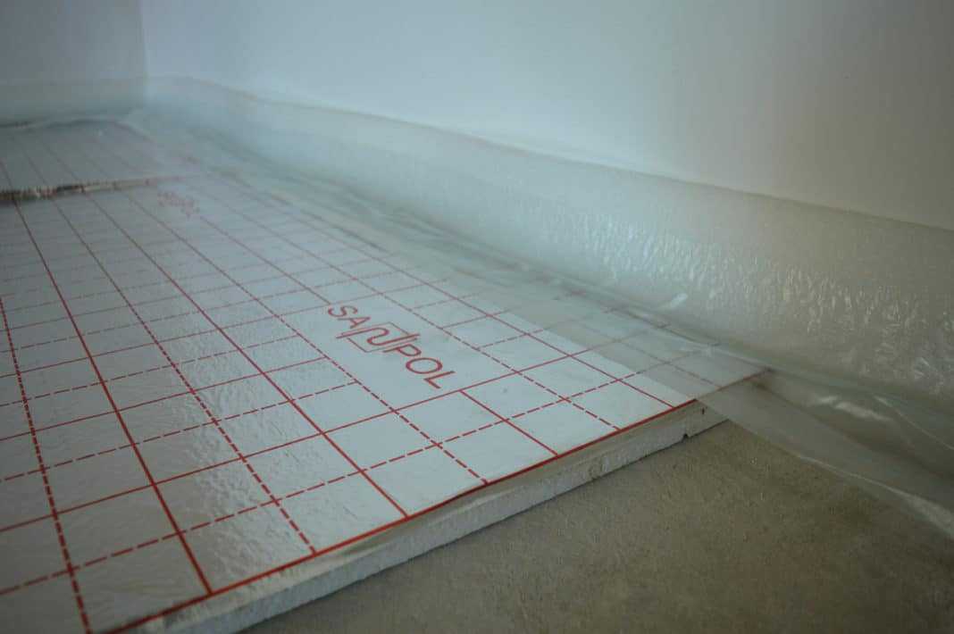 Полистирольные плиты Водяной теплый пол в бане