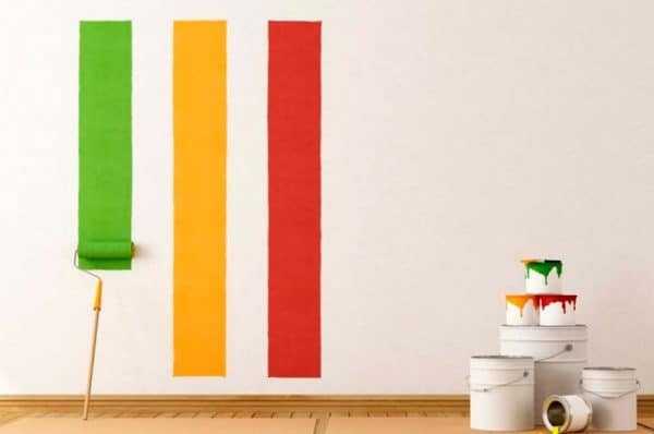 Краски для стен в интерьере квартиры Разноцветные краски