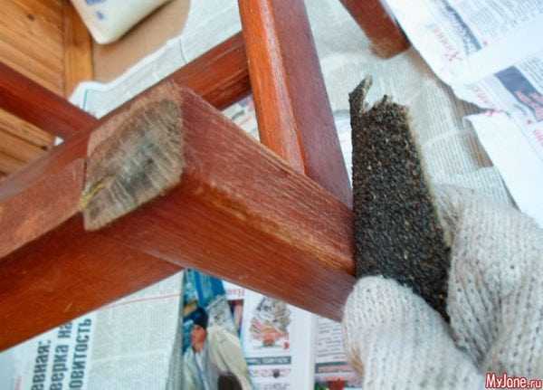 Зачистка перед покраской Зачистить мебель перед покраской