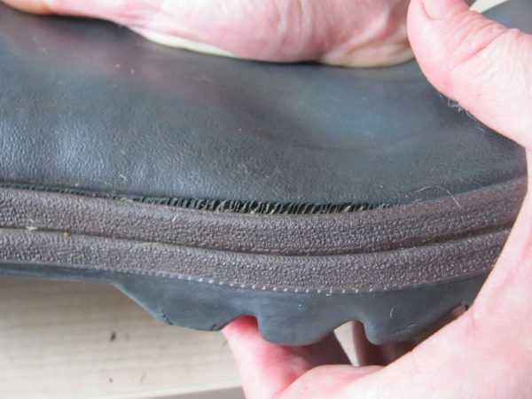 Отваливающаяся подошва Заклейка подошвы