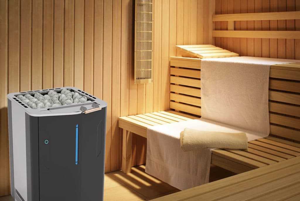 В печи SteamGross 1 встроенный бак позволяет парогенератору около 6 часов поддерживать заданный микроклимат Печь SteamGross 1