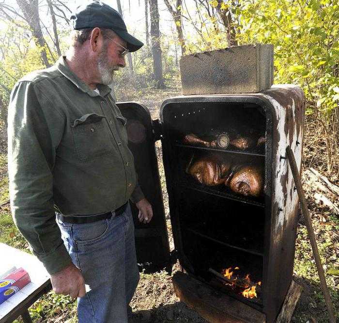 Коптильня горячего копчения Коптильня горячего копчения из холодильника