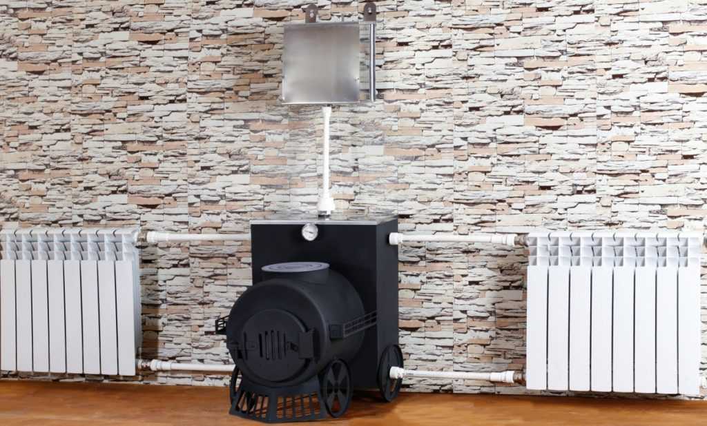 Отопительная печь Красивая отопительная печь с водяным контуром