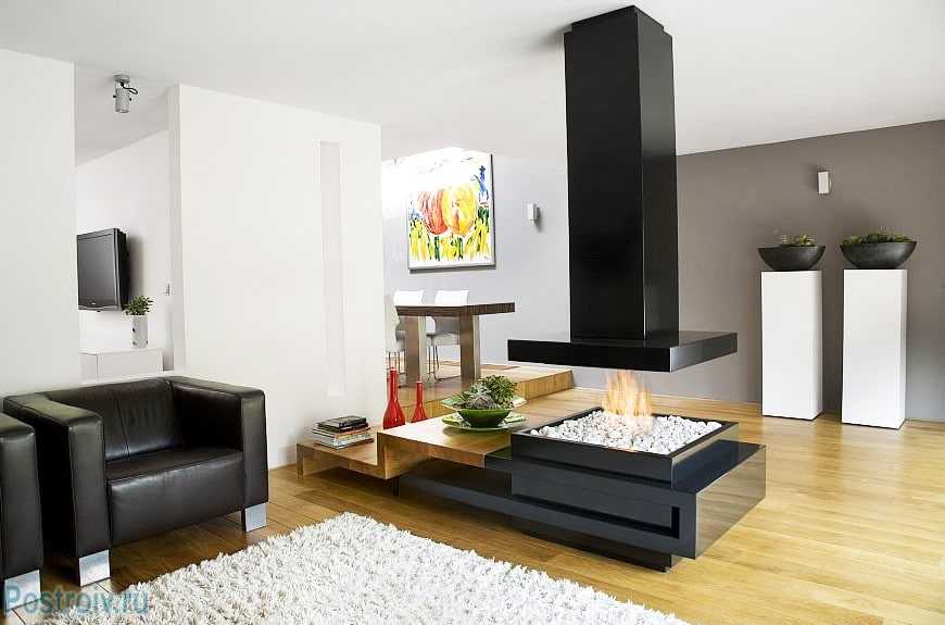 Островной камин фото Островной камин