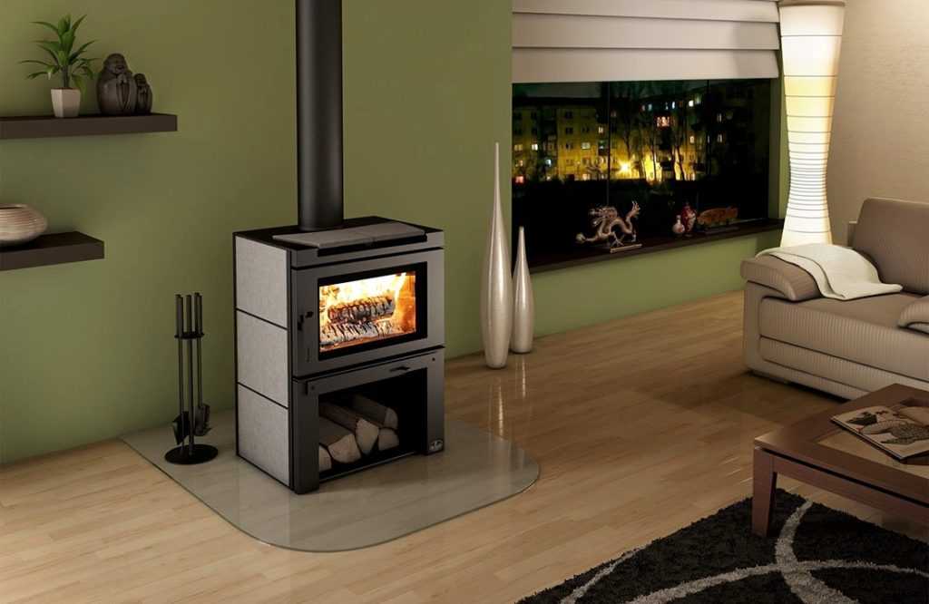 Стеклянная фундаментная плита под печью