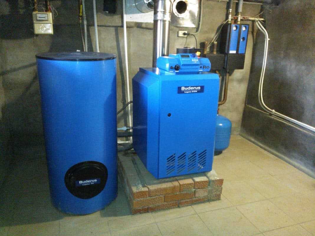 Атмосферный газовый котел имеет довольно высокий КПД Атмосферный газовый котел