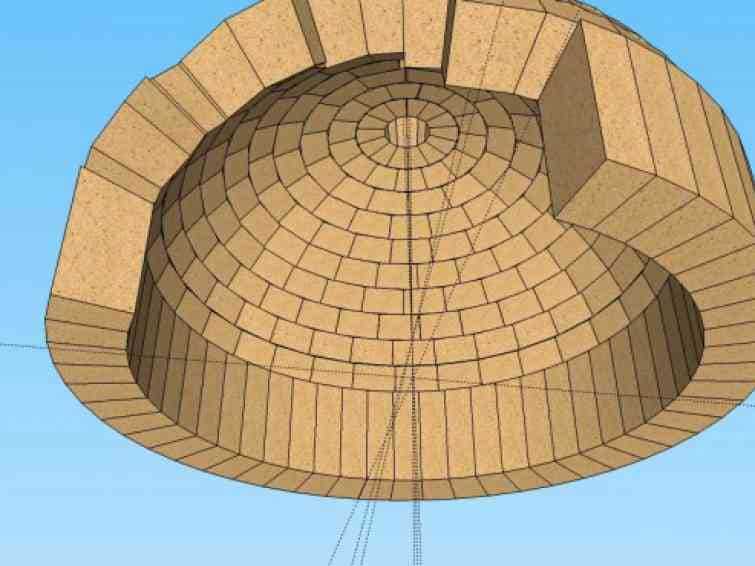 Для кладки рядов купола нужно использовать не цельные кирпичи, а половинки Строительство купола