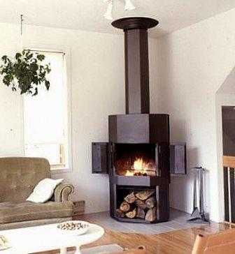 Дровяная печь-камин