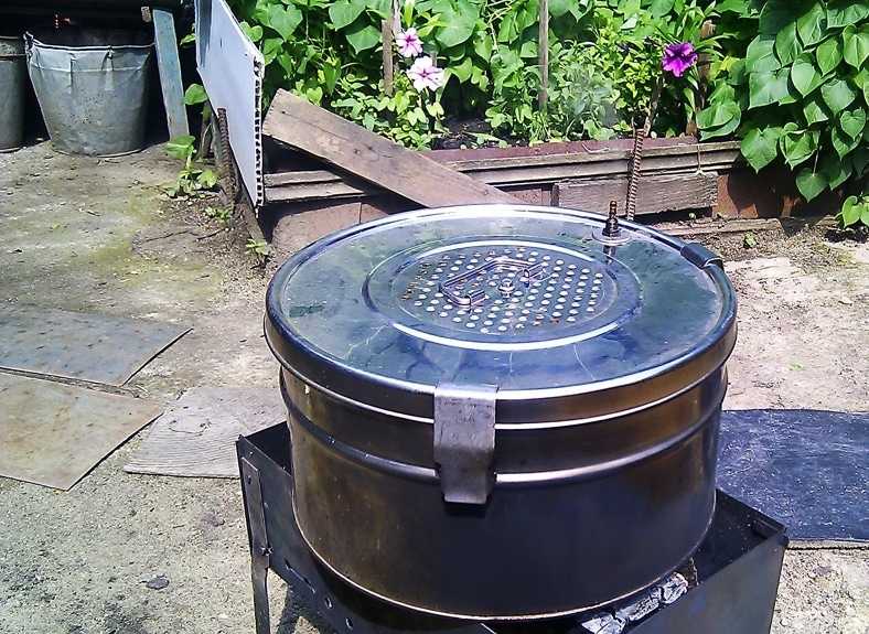 Коптильня из бикса своими руками Коптильня из бикса