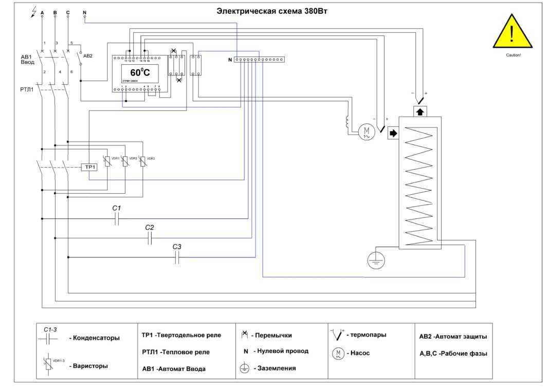 Схема котла Котел отопительный электрический