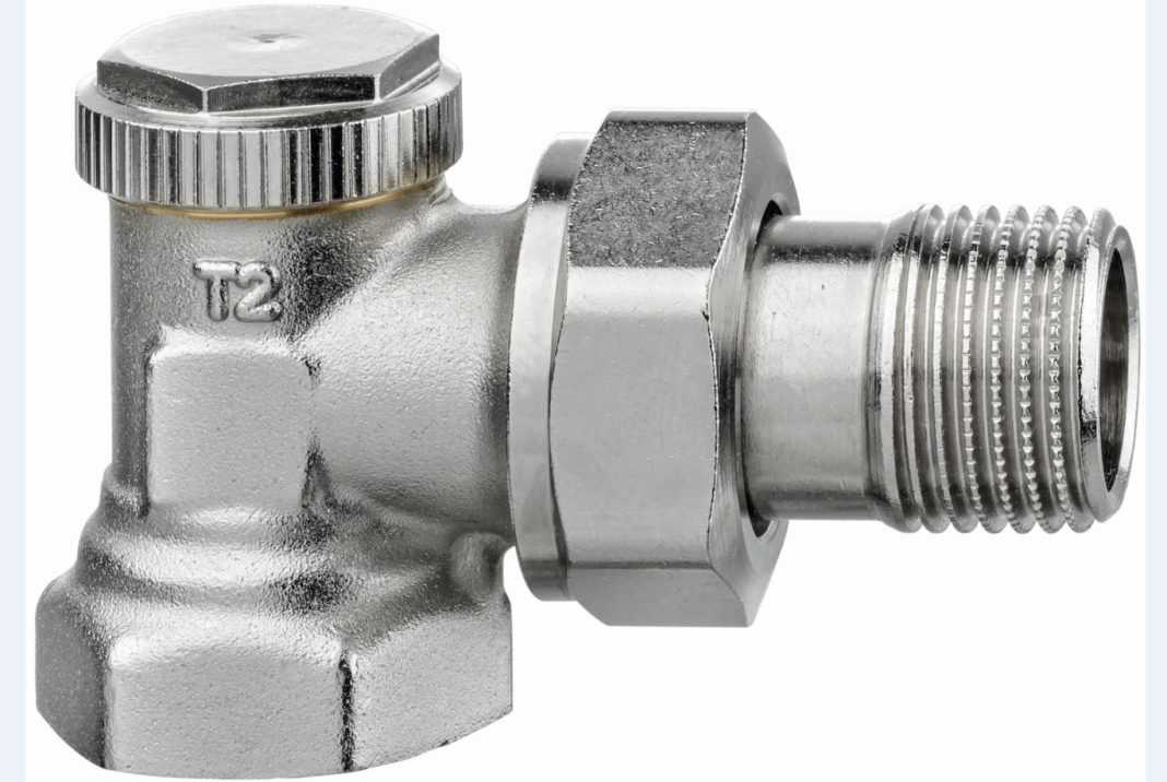 Вентиль запорно-регулирующий Regutec F угловой 1/2, латунь Краны для радиаторов отопления