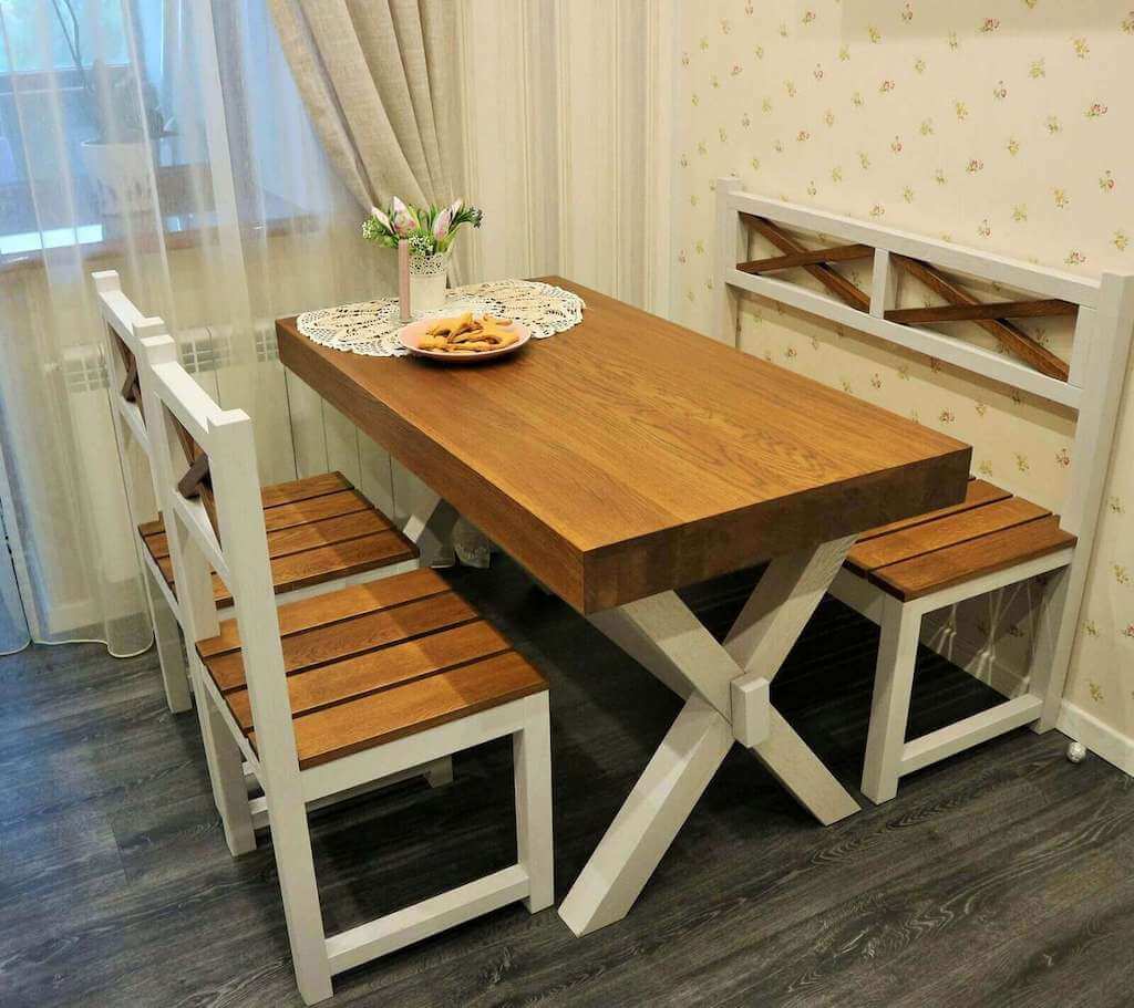 Кухонный стол своими руками из дерева: сборка по готовым чертежам, варианты оформления