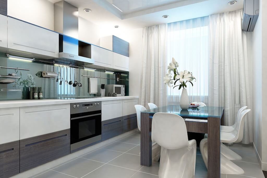 Современный дизайн кухни 12 кв. м (+ 80 фото интерьеров)